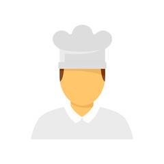 Cook icon flat isolated vector