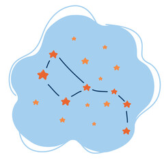 Vector illustration of Constellation Big dipper