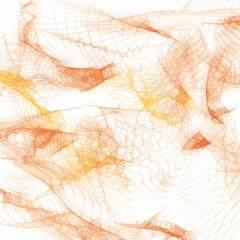 Abstract orange brush strokes on the white background, veins initation