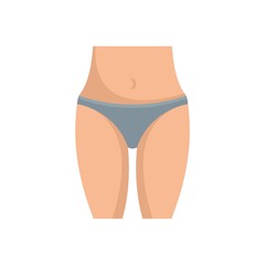 Bikini laser hair removal icon flat isolated vector