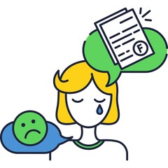 Bad test school exam mark icon vector on white