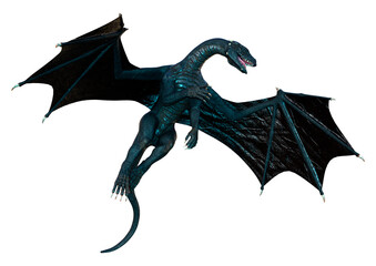 Fototapeta premium 3D Rendering Fairy Tale Dragon on White