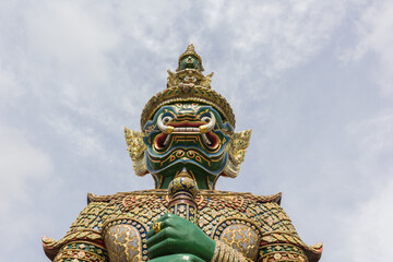 Fototapeta na wymiar Giant Stand in Wat Phra Kaew, Bangkok, Thailand