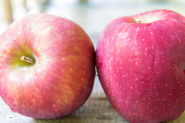 Close up red apple