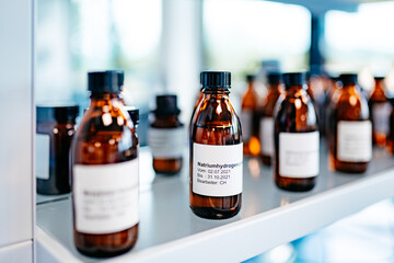 Flaschen mit Chemikalien