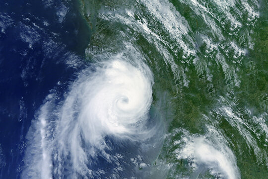 Hurricane, tornado from space. Elements of this image furnished by NASA