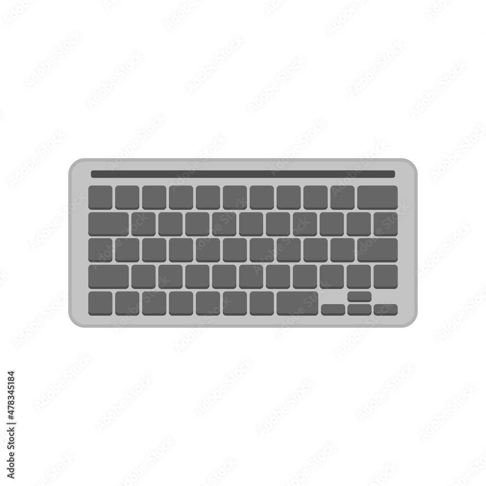 Poster programming keyboard icon flat isolated vector