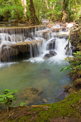 Level six of Waterfall Huai Mae Kamin in Kanchanaburi, Thailand
