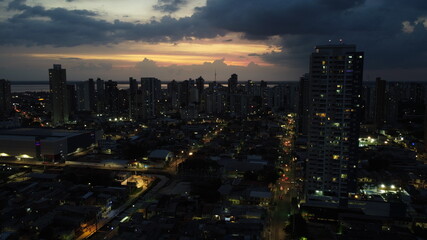 Foto aérea por do sol - Belém / PA