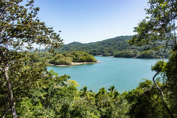 Fototapeta na wymiar View of the Isla Jesusita, Gulf of Nicoya, Costa Rica