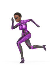 super girl is running fast