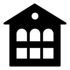 House Flat Icon Isolated On White Background