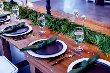 table setting for wedding party