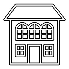 House Flat Icon Isolated On White Background