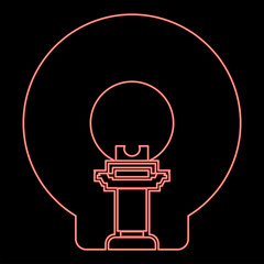 Neon mri diagnostic red color vector illustration image flat style