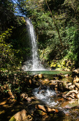 Inviting pool at Hidden Waterfall (Cataratas Escondido), Rincon de La Vieja National Park, Guanacaste, Costa Rica
