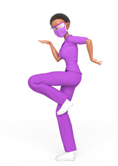 nurse doing an egyptian pose