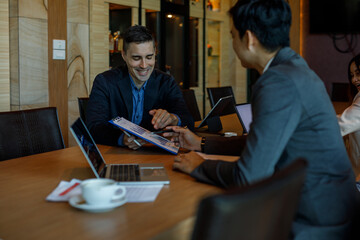 Business people working in the conference room