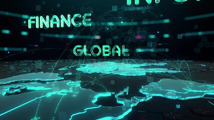 India Economy with digital technology hitech concept