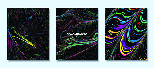  vector abstract colorful background set 