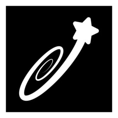 Starfall Flat Icon Isolated On White Background