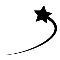 Starfall Flat Icon Isolated On White Background