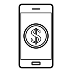 Dollar Flat Icon Isolated On White Background