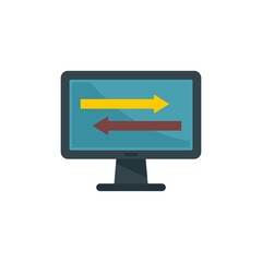 Success online market icon flat isolated vector