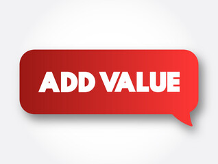 Add Value text message bubble, concept background
