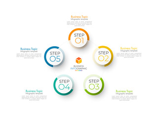 Minimal step infographics design vector and icons can be used for workflow layout, diagram, annual report. Vector infographics timeline design template with 5 options, parts, steps or processes.