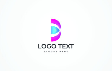 B Logo, B Letter Logo Design Vector Illustration Modern Monogram icon.