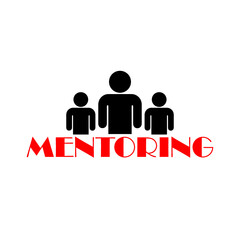 Mentoring flat icon isolated on white background