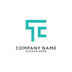TC or CT initial letter logo design template. - obrazy, fototapety, plakaty