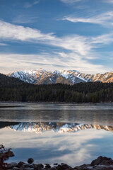 Eibsee / Zugspitze 2022 -  gefrorener Eibsee