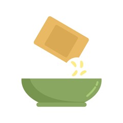 Grain cereal flakes icon flat isolated vector