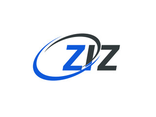 Obraz premium ZIZ letter creative modern elegant swoosh logo design