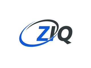 ZIQ letter creative modern elegant swoosh logo design