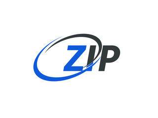 ZIP letter creative modern elegant swoosh logo design