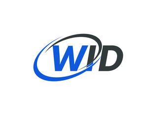 WID letter creative modern elegant swoosh logo design