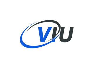 VIU letter creative modern elegant swoosh logo design