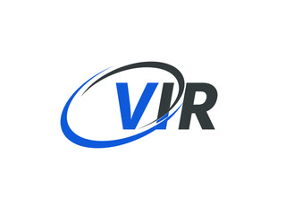 VIR letter creative modern elegant swoosh logo design
