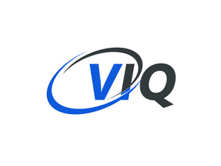 VIQ letter creative modern elegant swoosh logo design