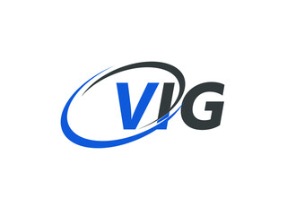 VIG letter creative modern elegant swoosh logo design
