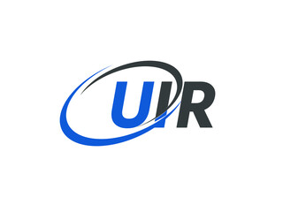 UIR letter creative modern elegant swoosh logo design
