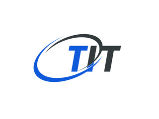 TIT letter creative modern elegant swoosh logo design