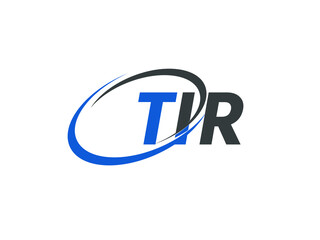 TIR letter creative modern elegant swoosh logo design