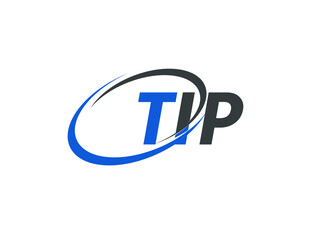 TIP letter creative modern elegant swoosh logo design