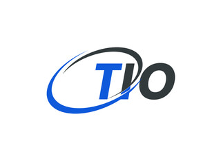 TIO letter creative modern elegant swoosh logo design