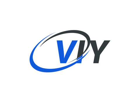 VIY letter creative modern elegant swoosh logo design