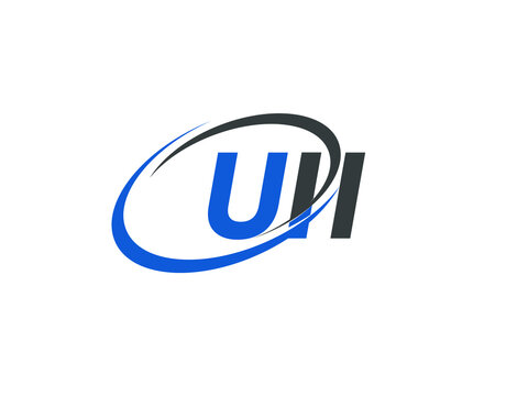 UII letter creative modern elegant swoosh logo design